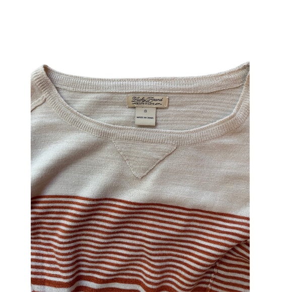 Lucky Brand Live N Love Lg Beige Burnt Orange - Picture 7 of 8